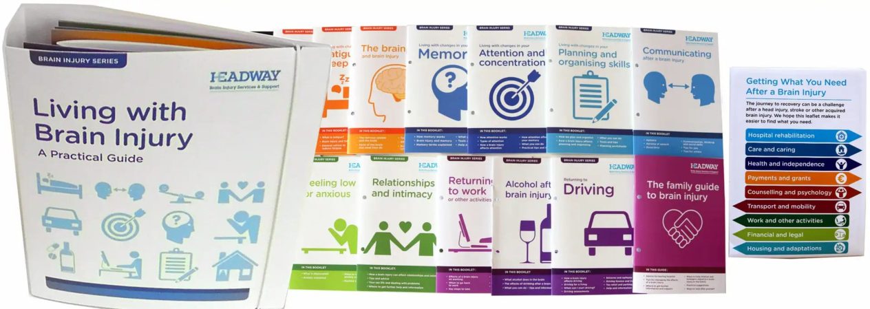 Living with brain injury booklets and folder