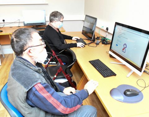 Headway clients working on computers