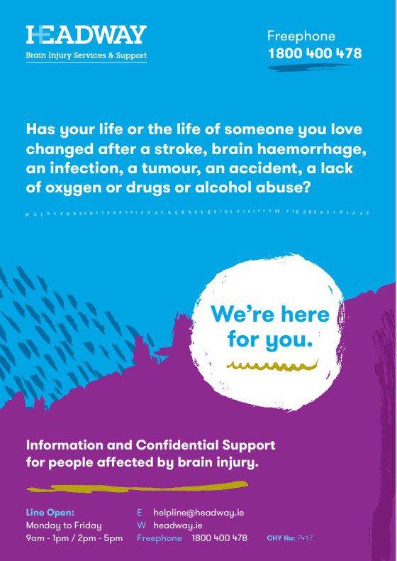 Headway A5 poster for Information and Support