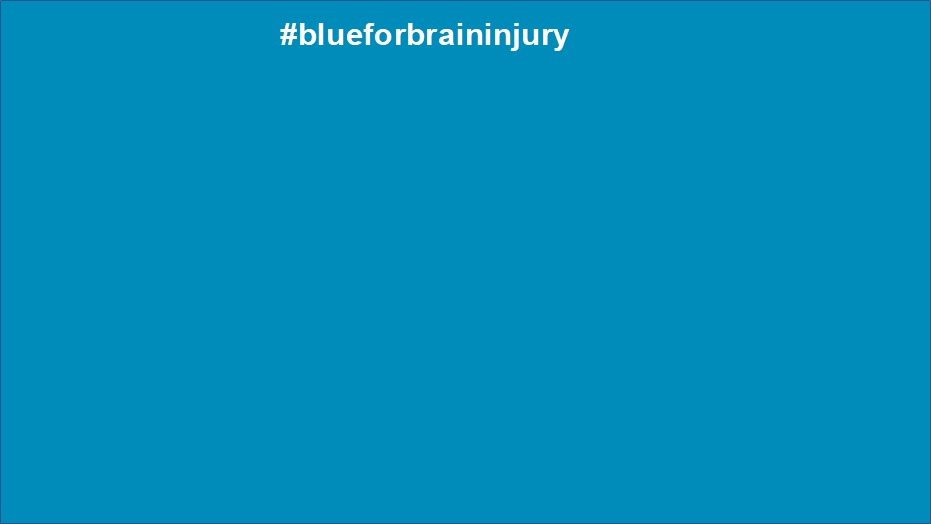 blue for brain injury campaign background during brain awareness week 2023