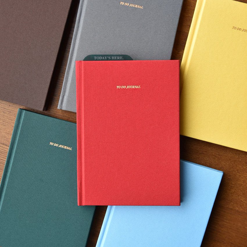 brightly coloured diaries