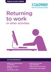 returning to work booklet cover