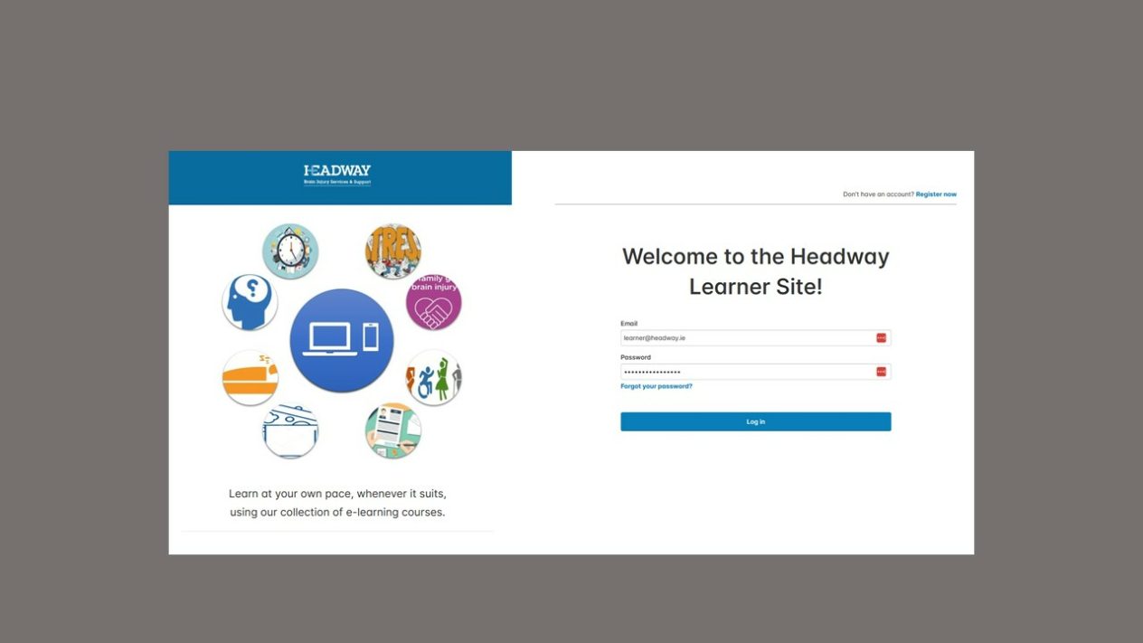 learner portal login screen image